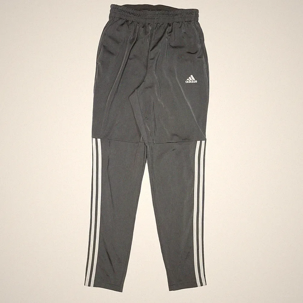 ADIDAS Herren Jogginghose Schwarz Weiß Tapered Passform Trainings Hosen W28 L30