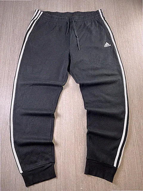 Adidas Herren Jogginghose Schwarz XL 3 Streifen Essentials French Terry Track Pant