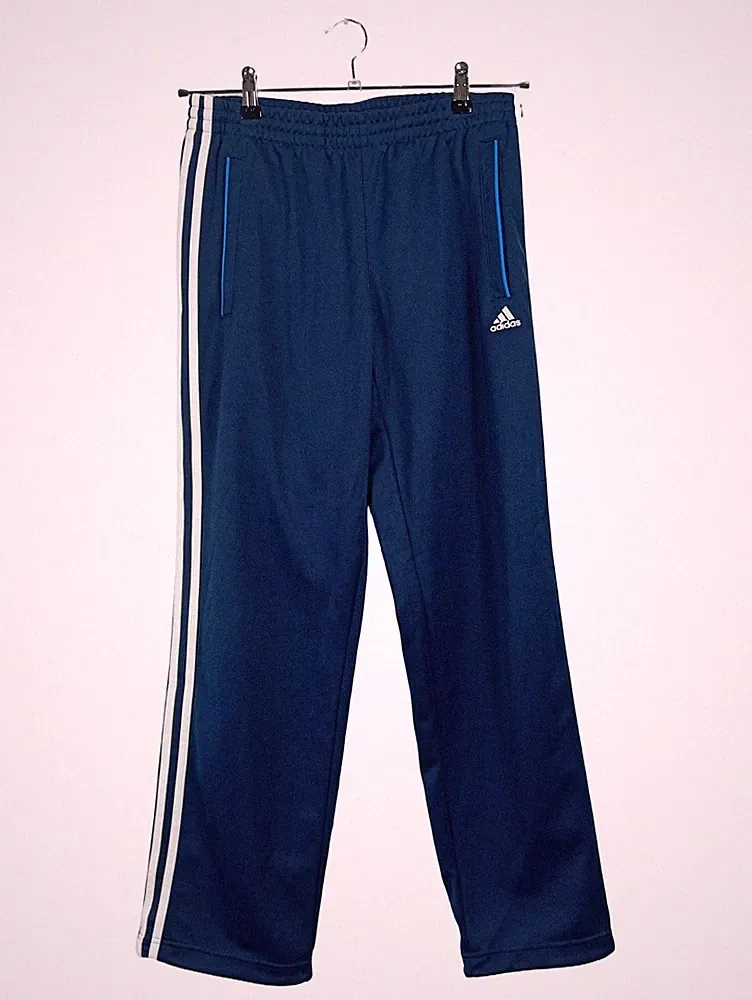 Adidas Herren Jogginghose Trainingshose Blau Gr. 38-40 Polyester Sportlich