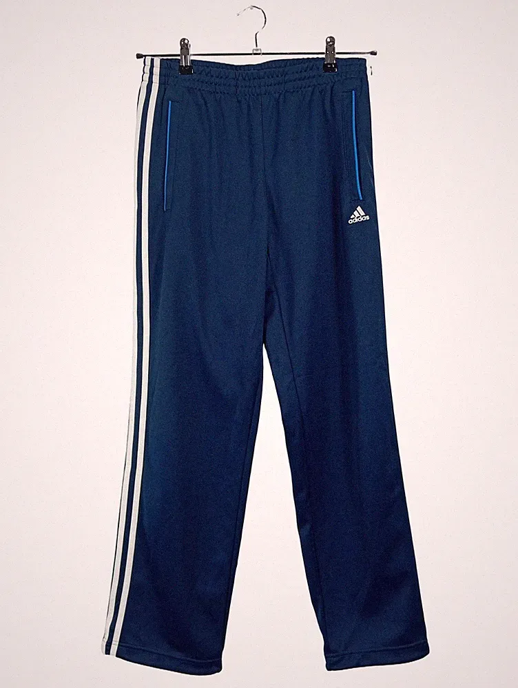Adidas Herren Jogginghose Trainingshose Blau Gr. 38-40 Polyester Sportlich