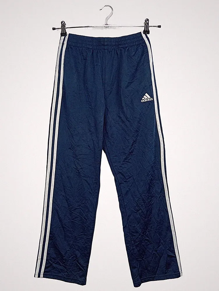 adidas Herren Jogginghose Trainingshose Blau Gr. M 3-Streifen Sport
