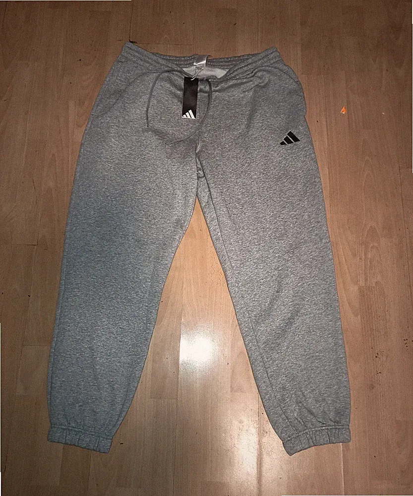 Adidas Herren Jogginghose Xxl Grau Baumwolle/Polyester Kordelzug Taschen
