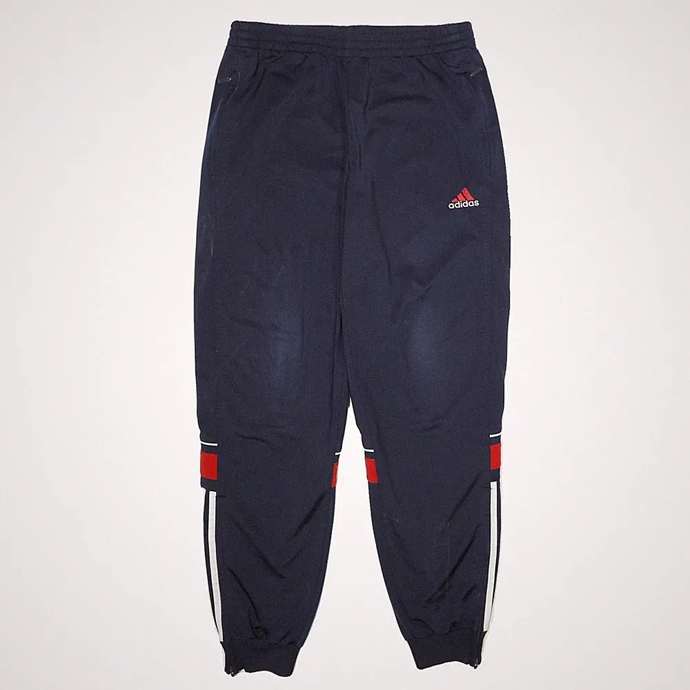 ADIDAS Herren Jogginghosen Navy Blau Rot Schmal zulaufend M W30 L32