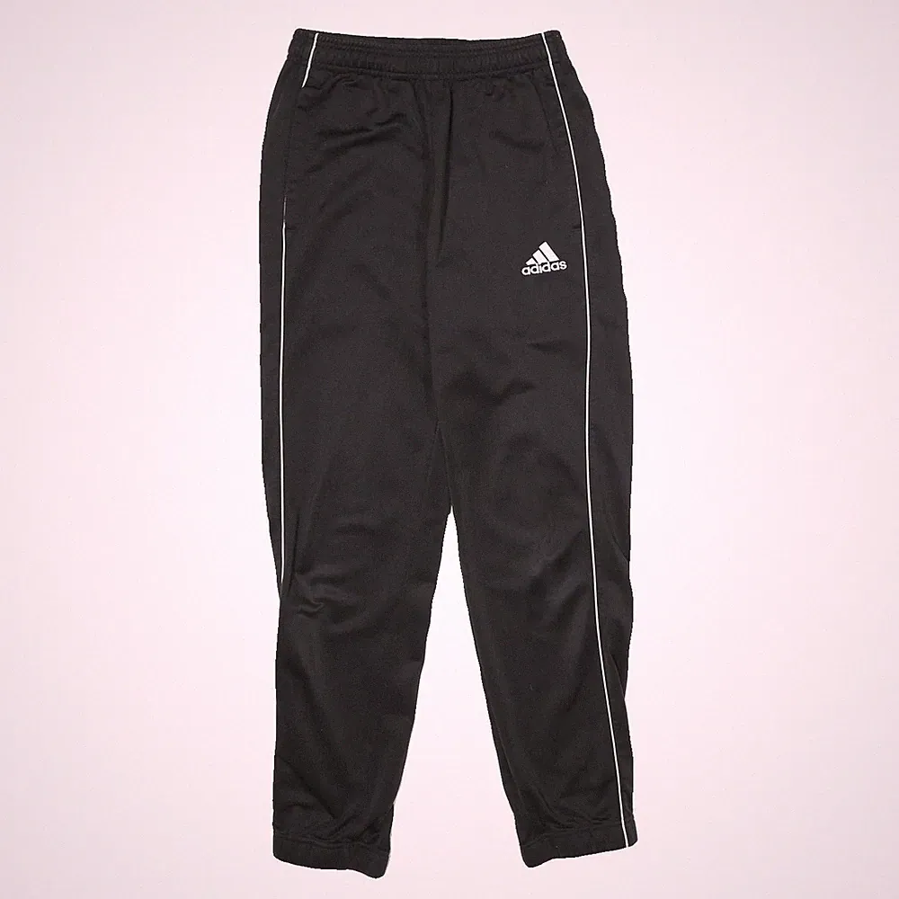 ADIDAS Herren Jogginghosen Schwarz & Weiß Slim Tapered S W26 L30 Sportlogo