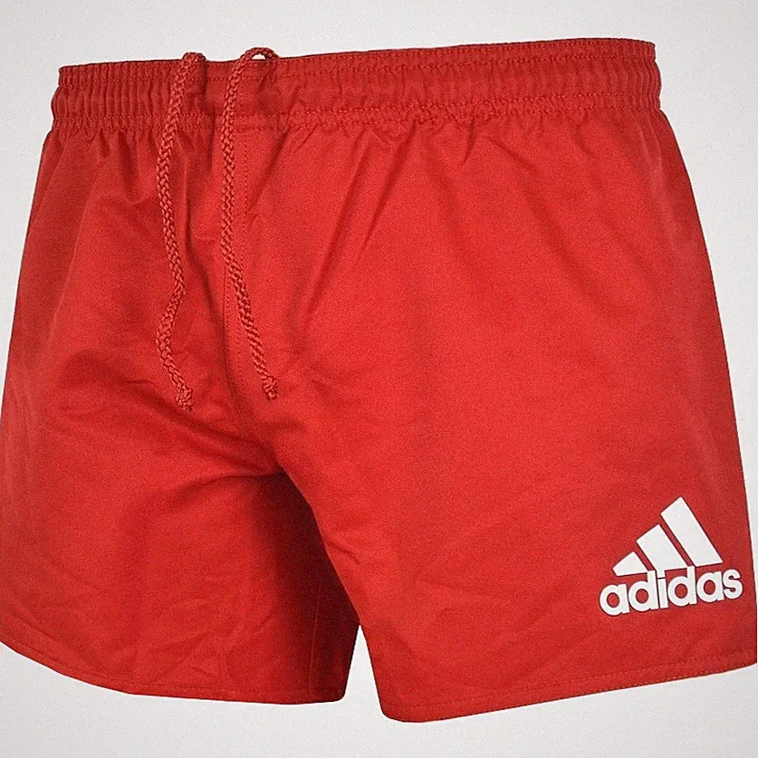 Adidas Herren Shorts Sport Hose Kurz Laufhose Fitness Rugby rot S M XL 2XL 3XL