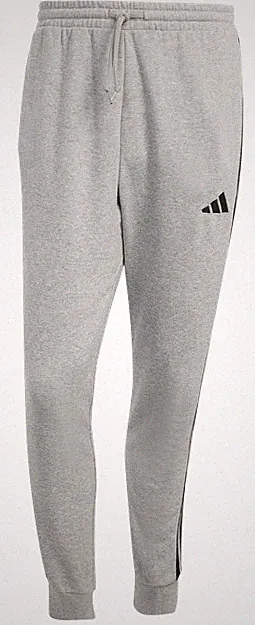 adidas Herren Sport Fitness Freizeit Hose 3S Jogginghose Trainingshose Grau