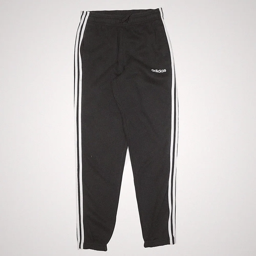 ADIDAS Herren Sport-Sweatpants Schwarz Weiß Klassisch Tapered S W28 L30