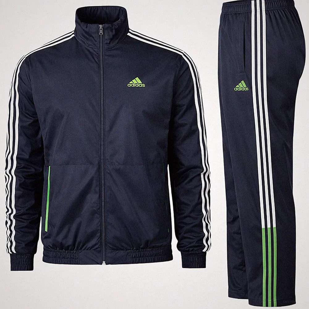 adidas Herren Trainingsanzug Jogginganzug Sportanzug Fußball Suit schwarz-weiß