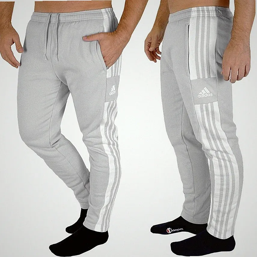 Adidas Herren Trainingshose Warm Jogginghose Sport Hose Winter grau/weiß M-XXL