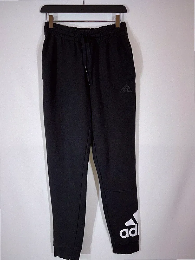 ADIDAS Hose Herren SMALL Sport Jogginghose Gummibund Schwarz Logo