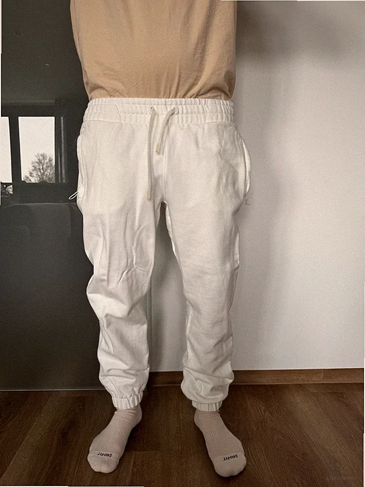 Adidas Humanrace Jogger Jogginghose Hose L Beige Gummizug Baumwolle