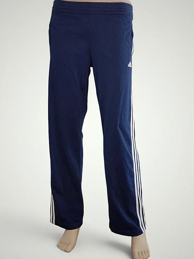 adidas Jogger Jogginghose Trainingshose 3-Streifen Knopfhose Herren dunkelblau S
