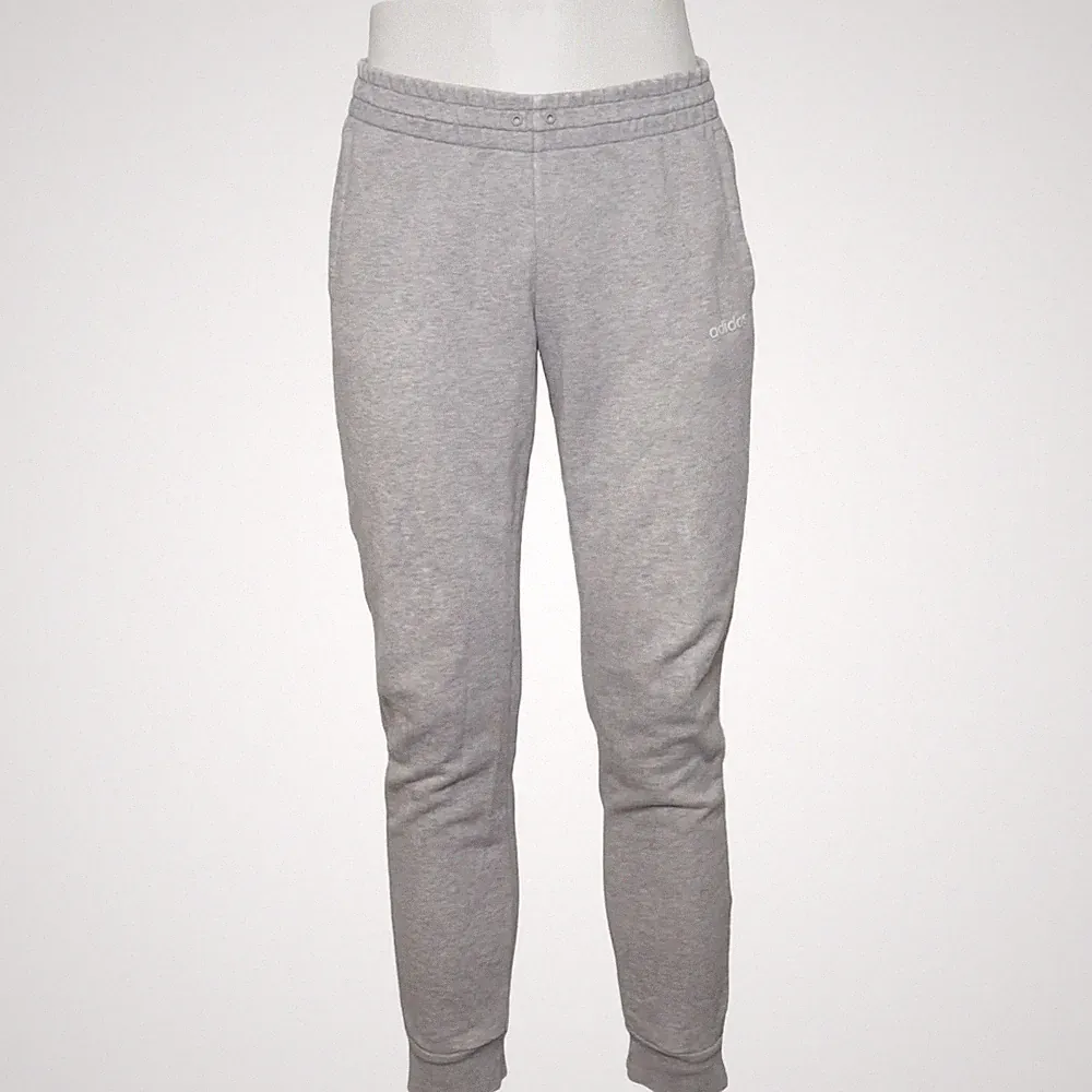 Adidas, Jogginghose, Größe: 38, Grau, Baumwolle/Recyceltes Polyester #Rgx