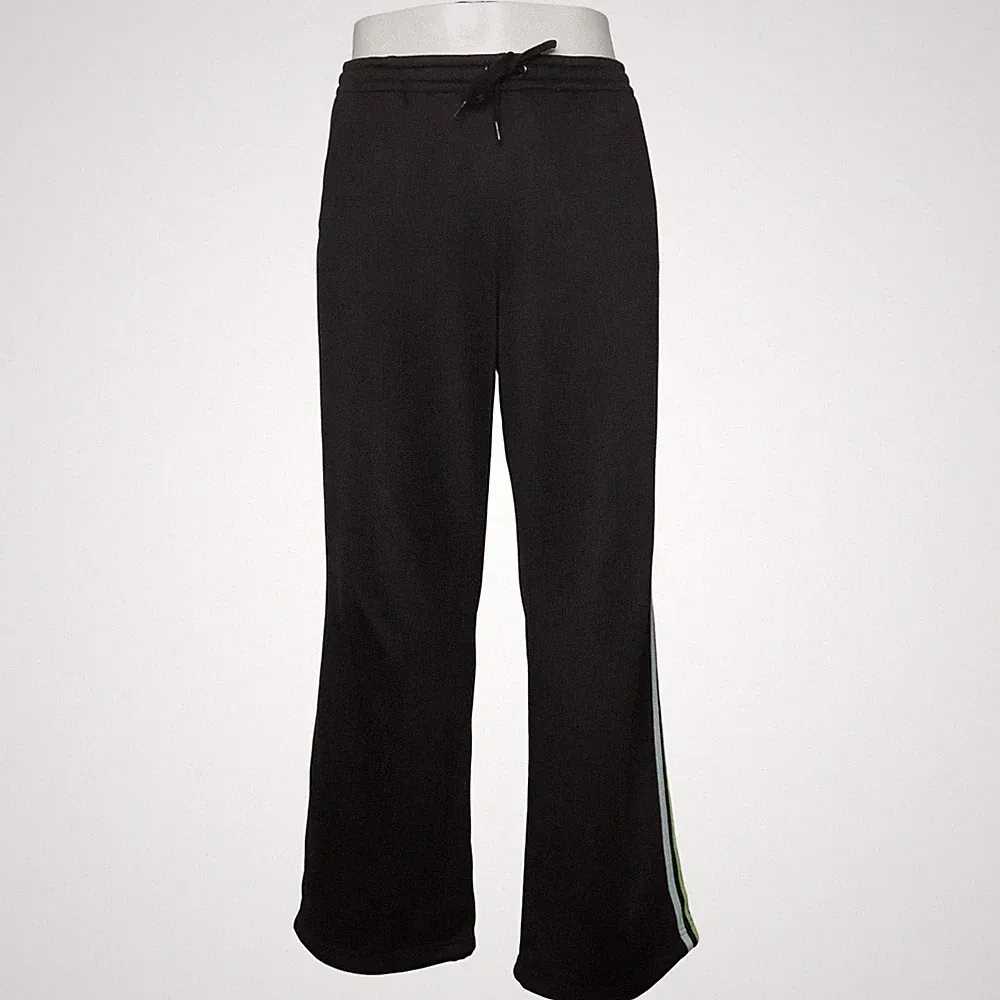 Adidas, Jogginghose, Größe: 3XL, Schwarz/Grün, Polyester, Streifen, Herren #kTb