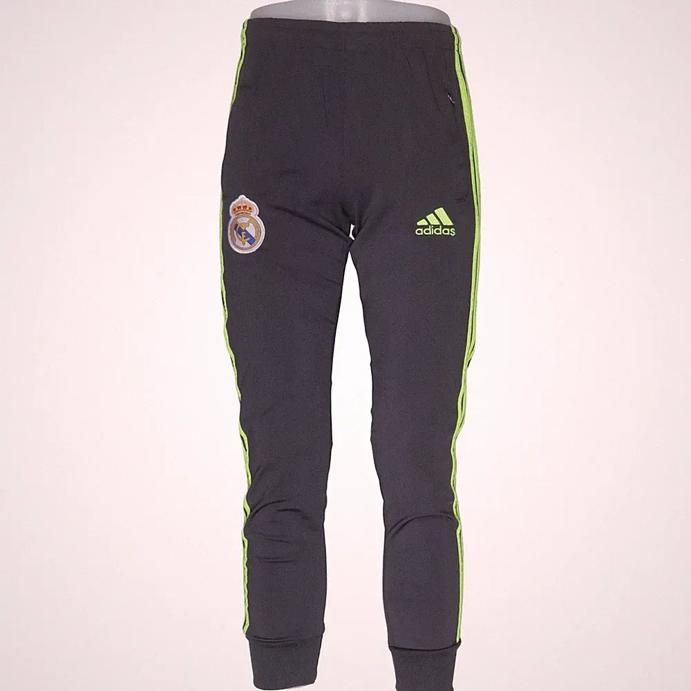 Adidas, Jogginghose, Größe: 40, Grau/Gelb, Baumwolle/Elasthan/Polyester #xuG