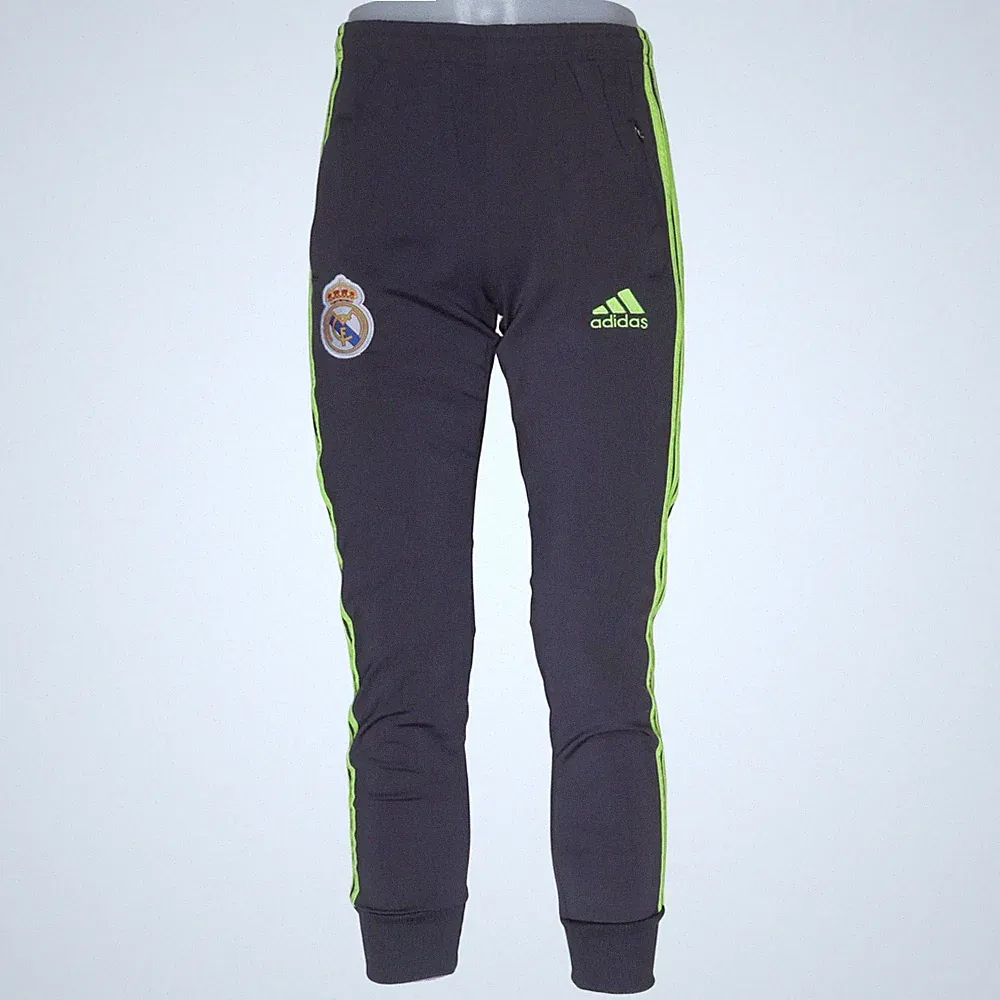 Adidas, Jogginghose, Größe: 40, Grau/Gelb, Baumwolle/Elasthan/Polyester #xuG