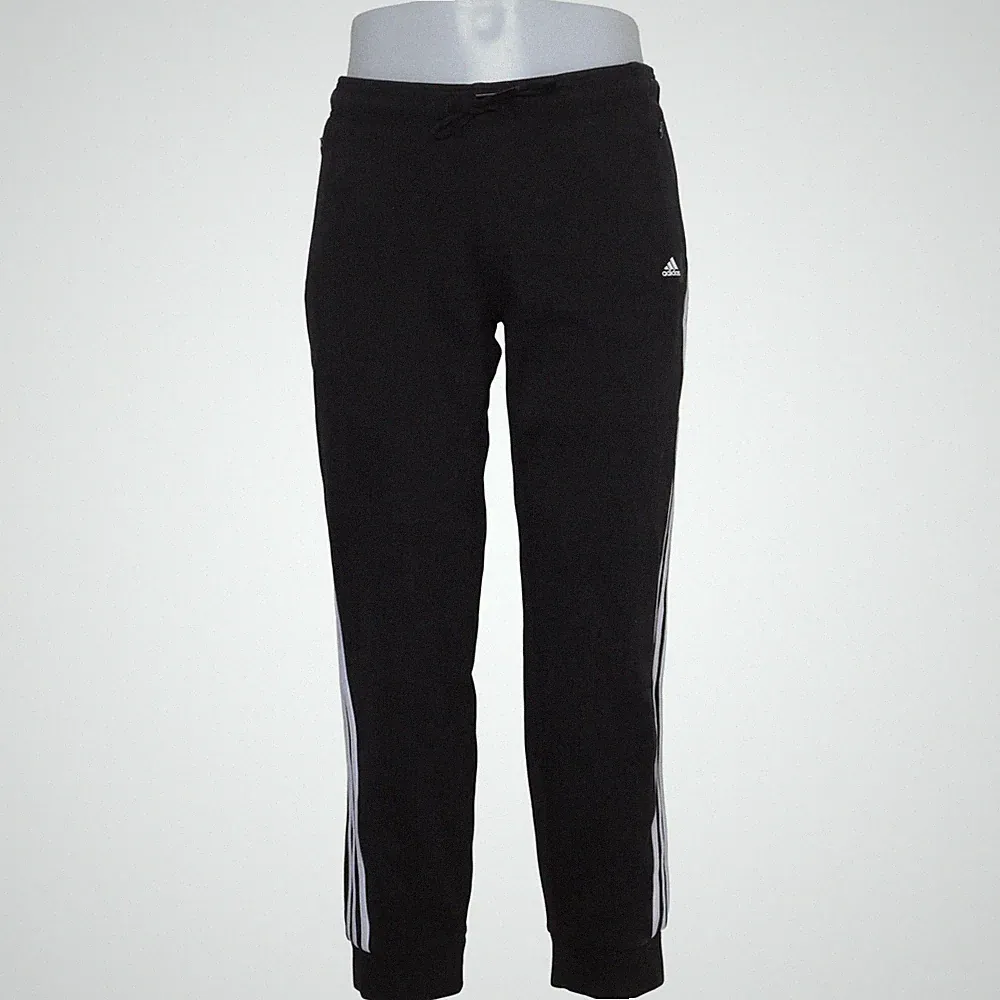 Adidas, Jogginghose, Größe: 40, Schwarz/Weiß, Baumwolle/Polyester, Herren #qrH