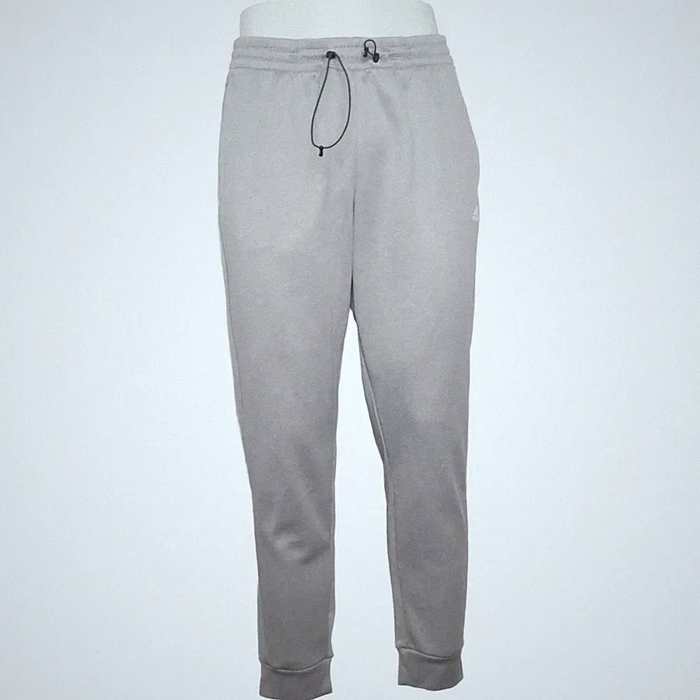 Adidas, Jogginghose, Größe: 42/44, Grau, Polyester, Einfarbig, Herren #V5X