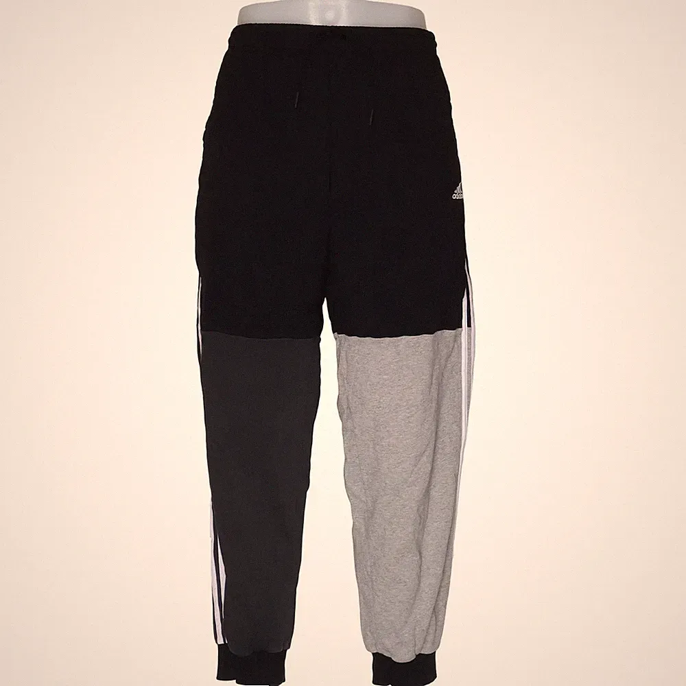 Adidas, Jogginghose, Größe: 42/44, Schwarz/Grau/Weiß #liO