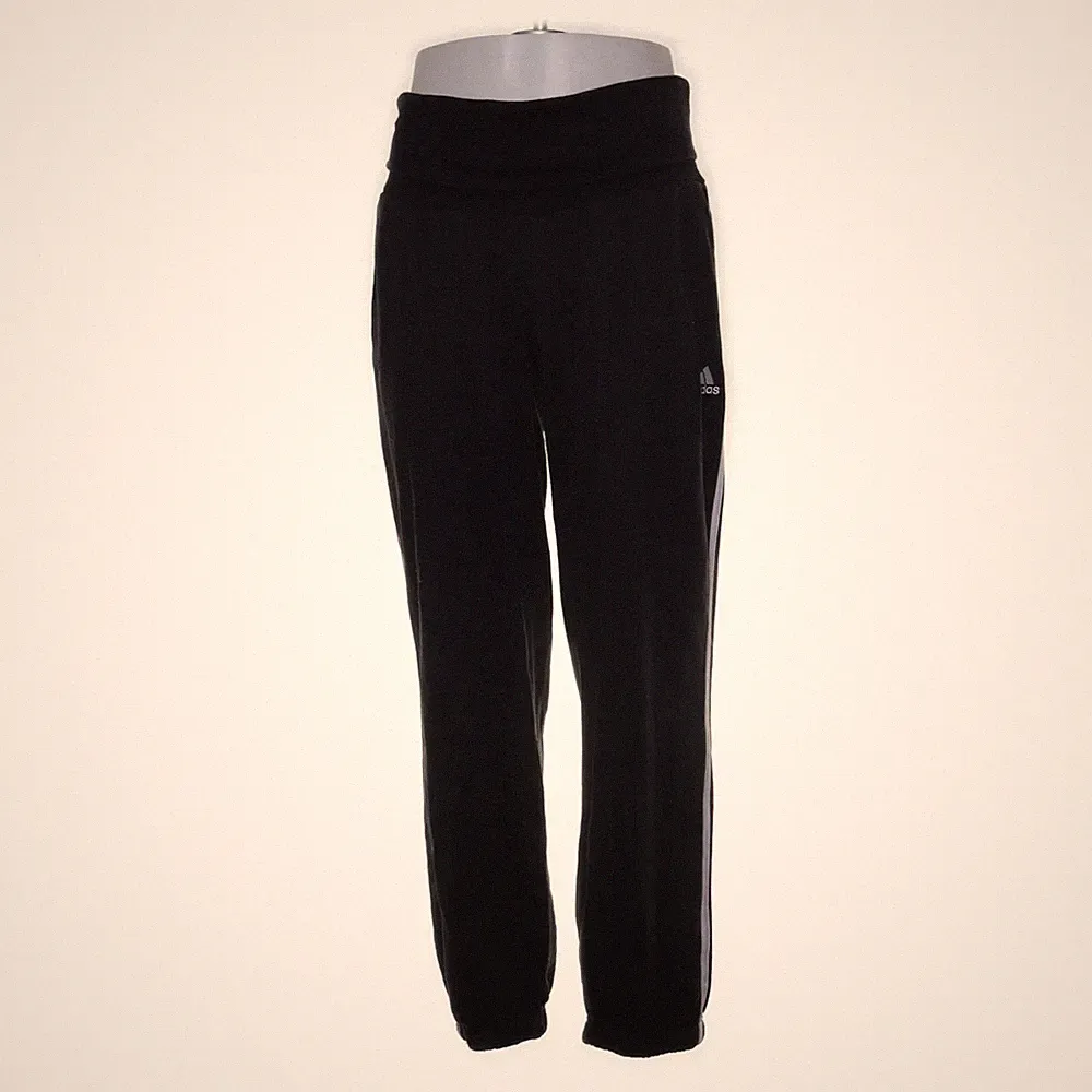 Adidas, Jogginghose, Größe: 42/44, Schwarz/Weiß #6gr