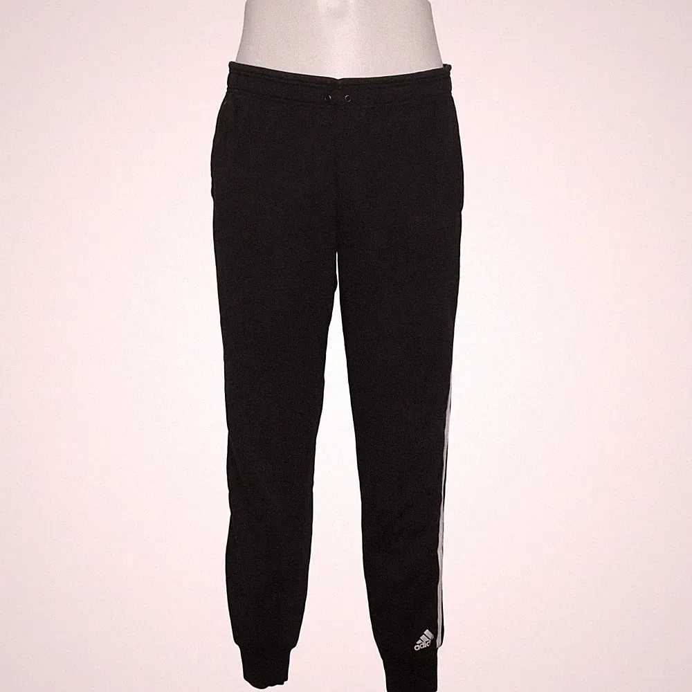 Adidas, Jogginghose, Größe: 42/44, Schwarz/Weiß, Baumwolle/Polyester #4r5