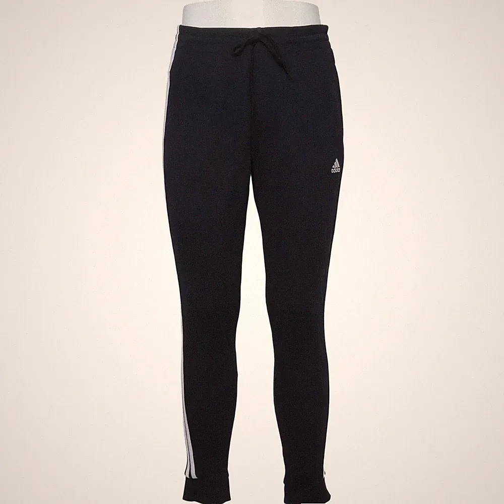 Adidas, Jogginghose, Größe: 42/44, Schwarz/Weiß, Streifen, Sweat, Herren #CiW