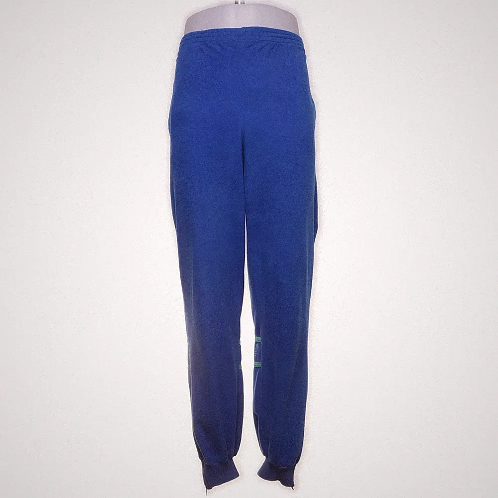 Adidas, Jogginghose, Größe: 42, Blau/Grün, Samt, Herren #5XZ