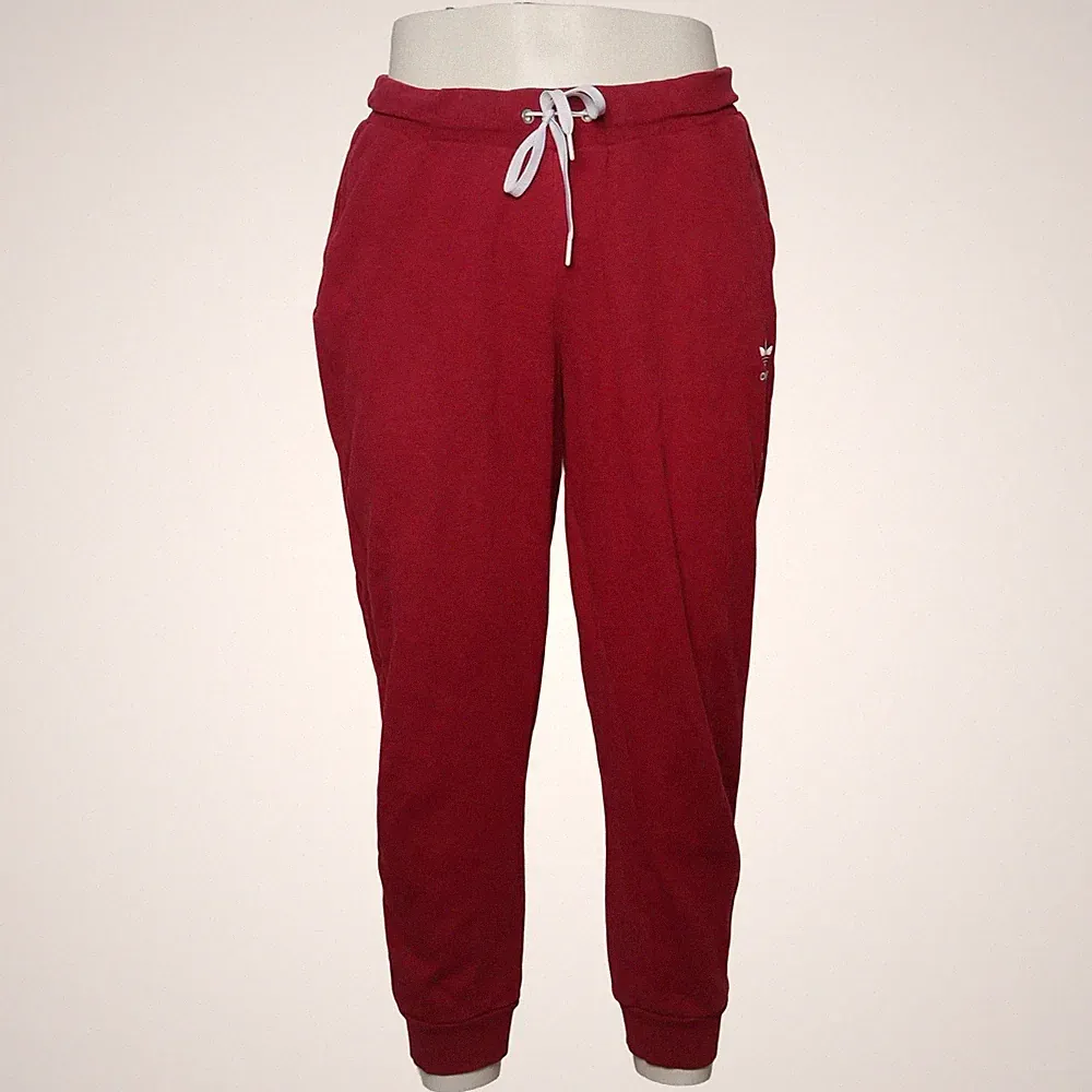 Adidas, Jogginghose, Größe: 44, Rot, Baumwolle/Recyceltes Polyester #LPf