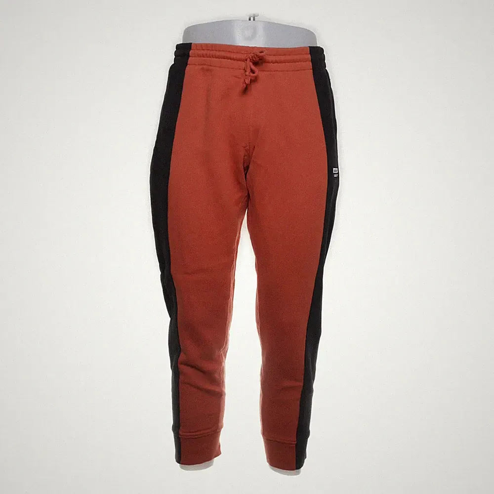 Adidas, Jogginghose, Größe: L, Orange/Schwarz, Baumwolle, Herren #gEc