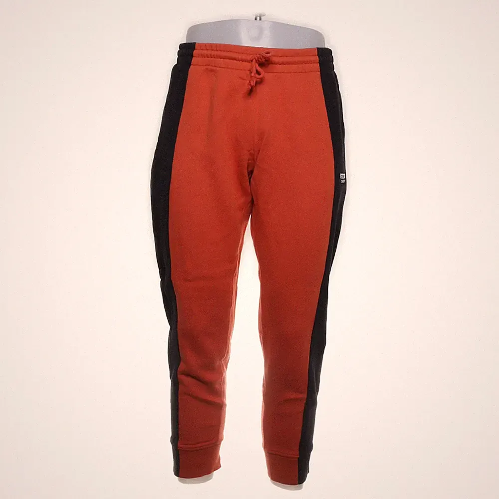 Adidas, Jogginghose, Größe: L, Orange/Schwarz, Baumwolle, Herren #gEc