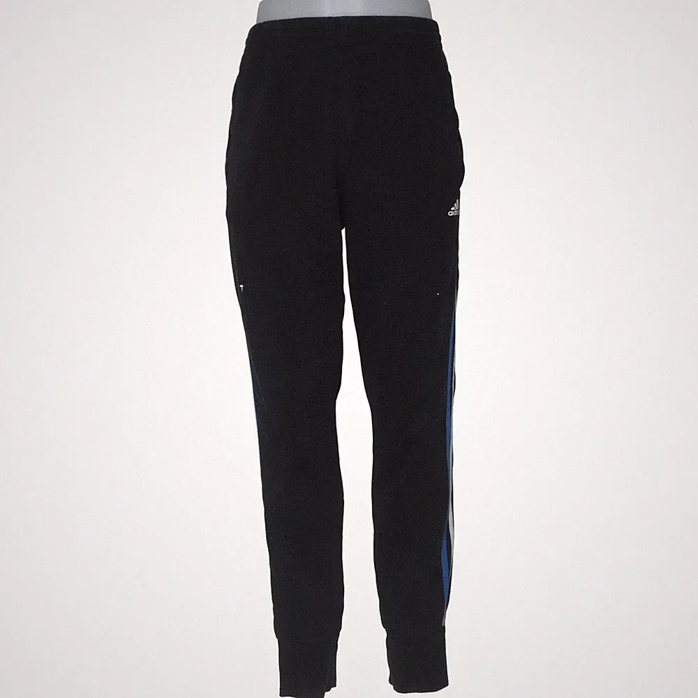 Adidas, Jogginghose, Größe: L, Schwarz/Blau/Rot, Baumwolle/Polyester #2Ew