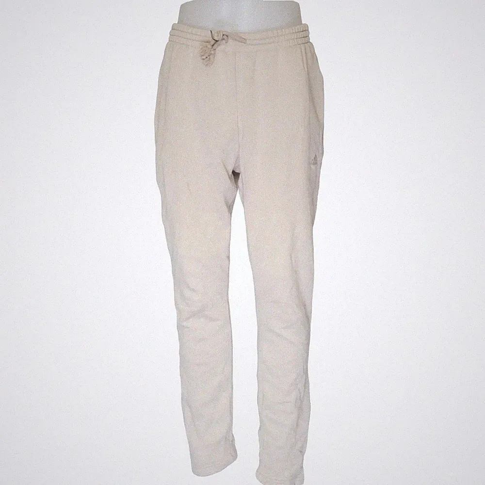 Adidas, Jogginghose, Größe: M, Beige, Baumwolle/Polyester, Einfarbig, Sweat #gpL