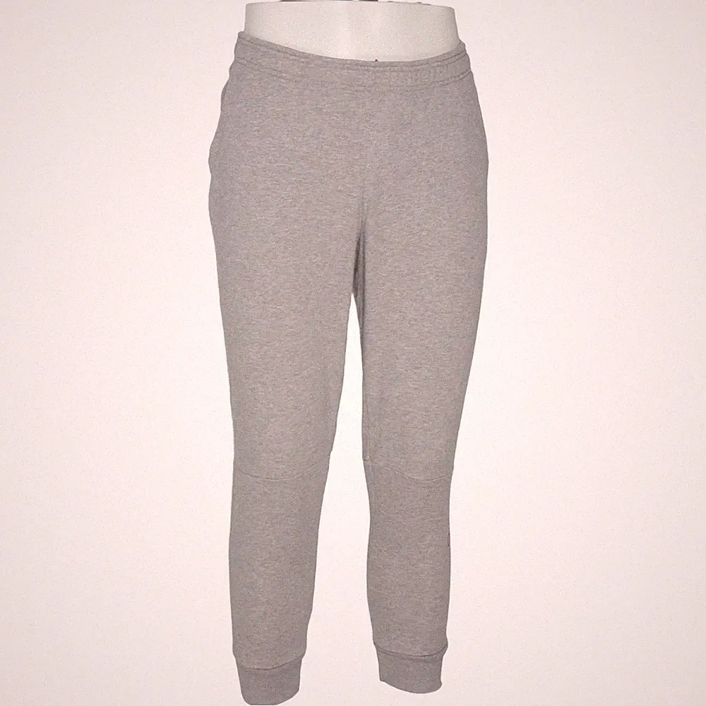 Adidas, Jogginghose, Größe: M, Grau/Rot, Baumwolle/Polyester, Sweat, Herren #dYR