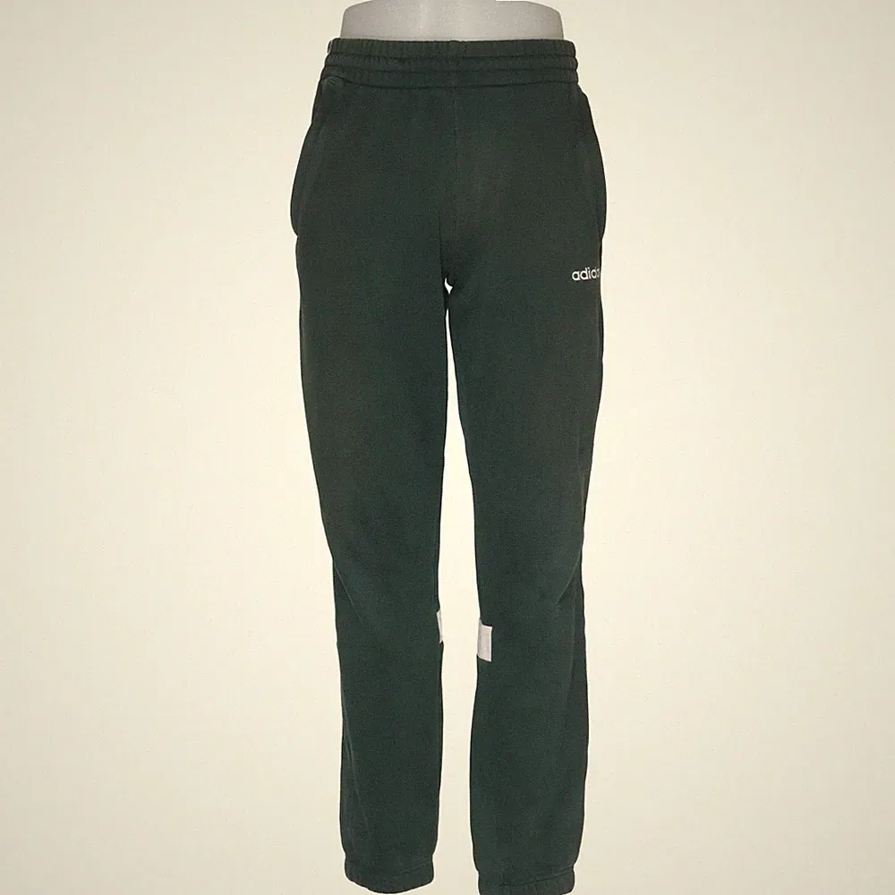 Adidas, Jogginghose, Größe: M, Grün/Weiß, Baumwolle/Polyester, Streifen #oLu