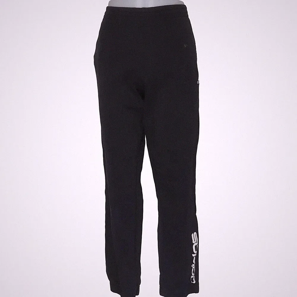 Adidas, Jogginghose, Größe: M, Schwarz, Baumwolle/Polyester, Print, Herren #47Y