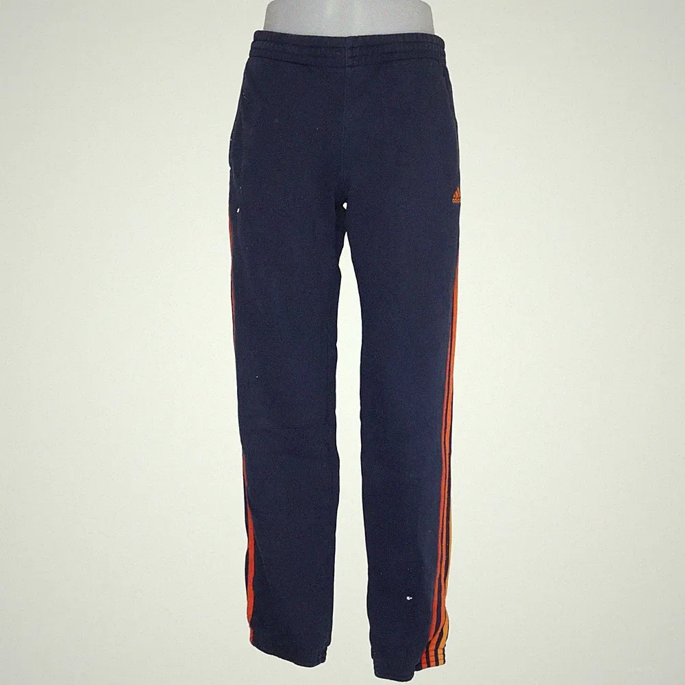 Adidas, Jogginghose, Größe: S, Blau/Orange, Baumwolle/Polyester, Herren #vzR