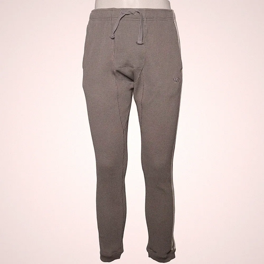 Adidas, Jogginghose, Größe: S, Grau/Weiß, Baumwolle/Recyceltes Polyester #nqE