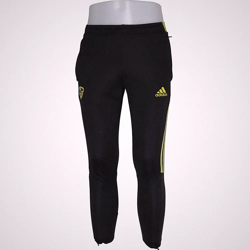 Adidas, Jogginghose, Größe: S, Schwarz/Gelb, Recyceltes Polyester, Streifen #D7k