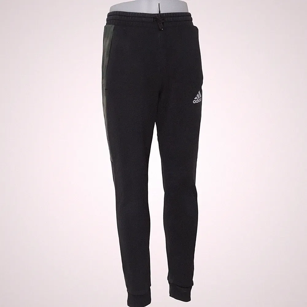Adidas, Jogginghose, Größe: S, Schwarz/Grün, Baumwolle/Polyester #HiF