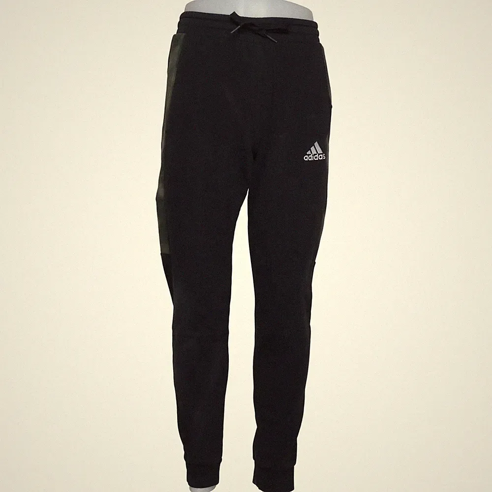Adidas, Jogginghose, Größe: S, Schwarz/Grün, Baumwolle/Recyceltes Polyester #Xyi