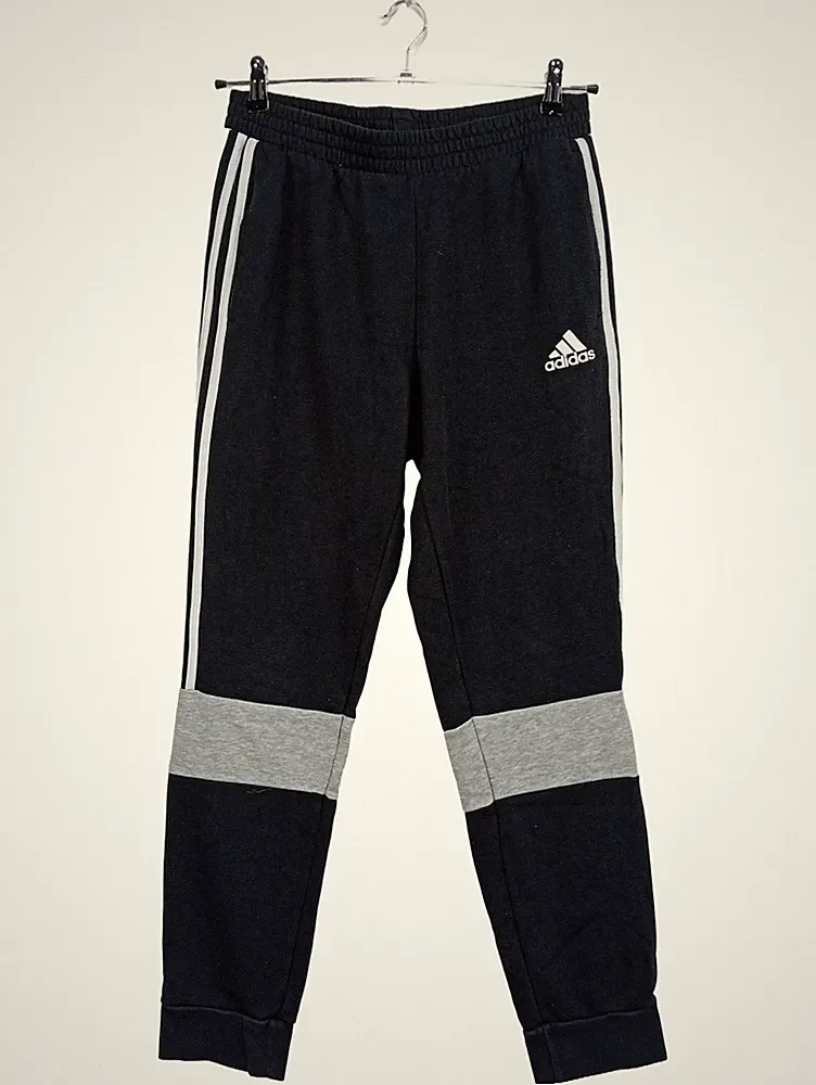 Adidas Jogginghose Herren Gr. 38/M Schwarz 3-Streifen Trainingshose