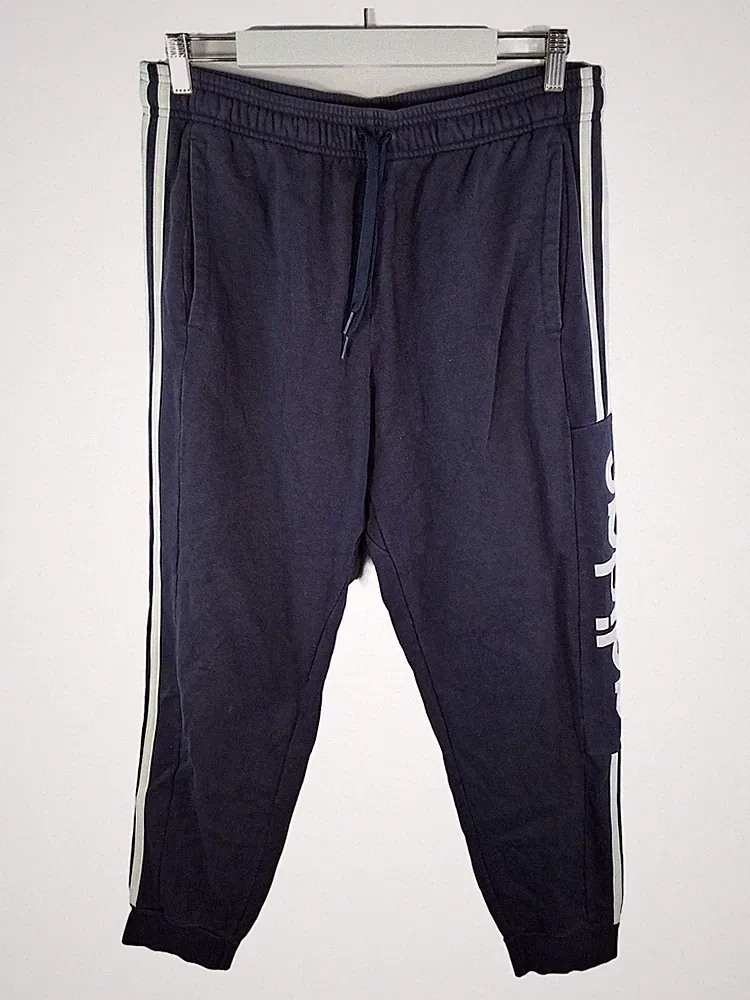 Adidas Jogginghose Herren L 3-Streifen Trainingshose Blau Sweatpants