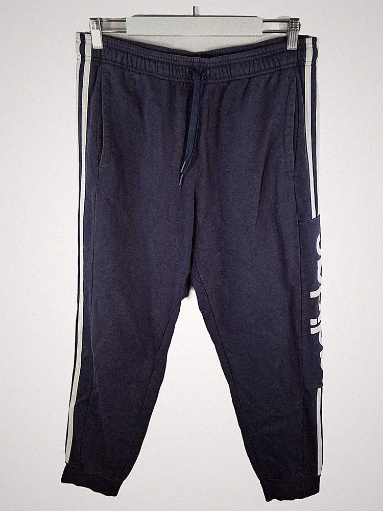 Adidas Jogginghose Herren L 3-Streifen Trainingshose Blau Sweatpants