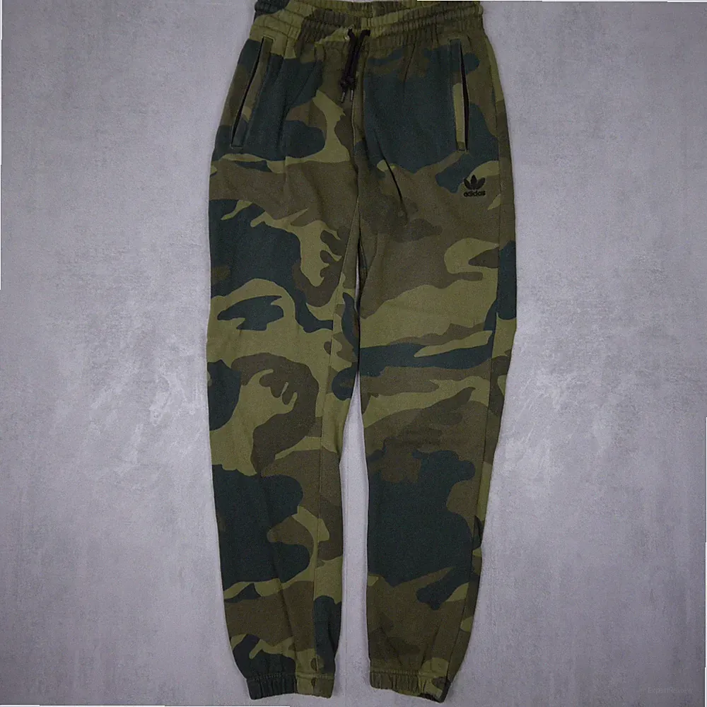 Adidas Jogginghose Herren S Camouflage Trefoil Zip Pockets Slim Fit Sportwear
