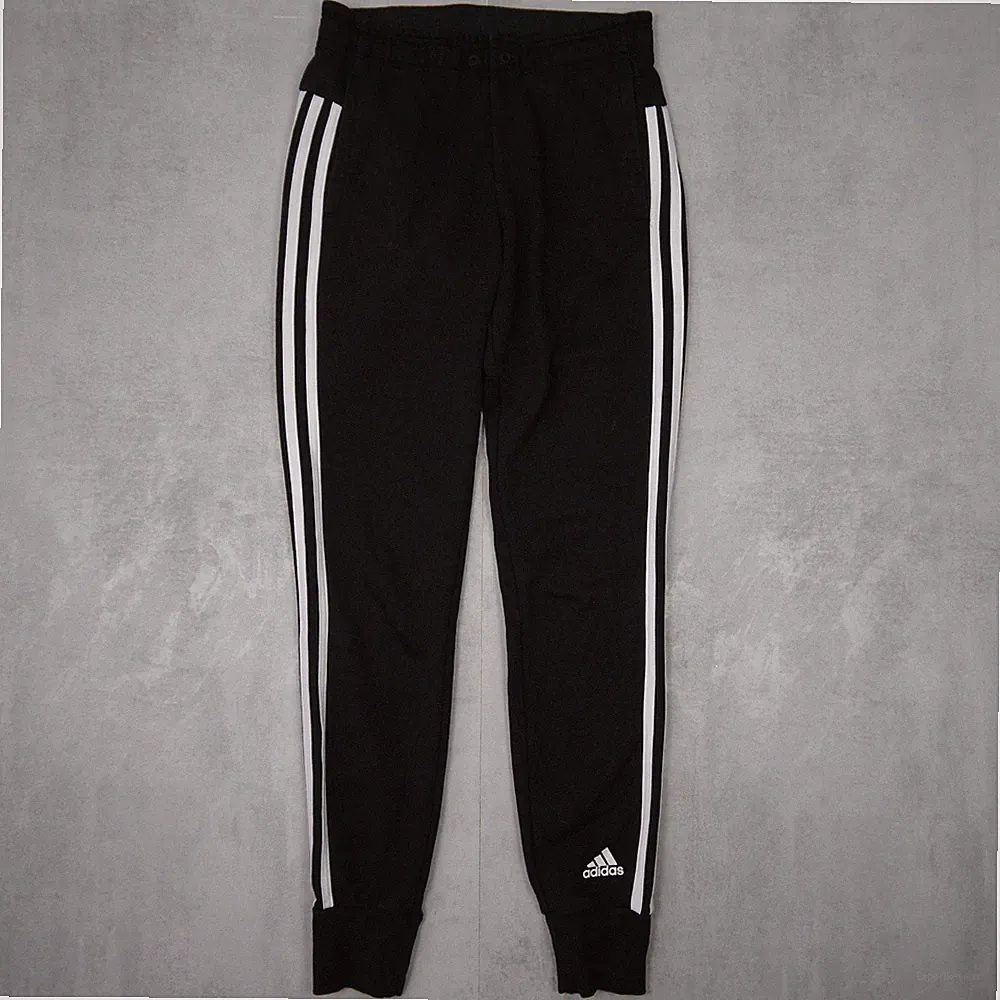Adidas Jogginghose Herren XS Schwarz Athletic Fit Streetwear 3-Streifen