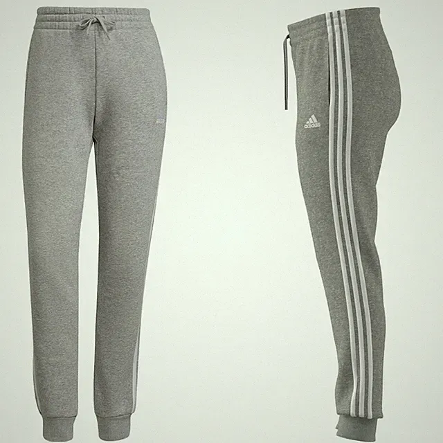 adidas Jogginghose Sporthose Damen Frauen 3 Streifen Design Fleece Innenseite