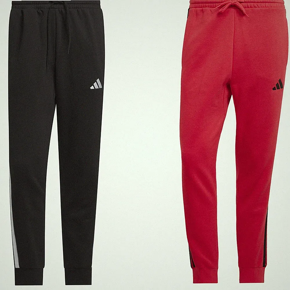 adidas Jogginghose Sporthose Herren im 3 Streifen Desing mit Fleece innen