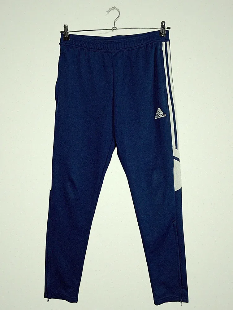 adidas Jogginghose Trainingshose Herren Blau Gr. 48 Streifen Sport Hose