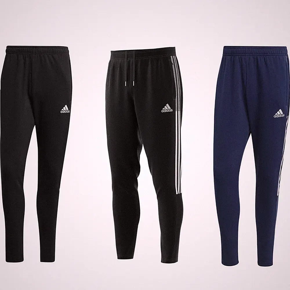 adidas Jogginghose Trainingshose Sporthose mit 3 Streifen Herren weich angeraut