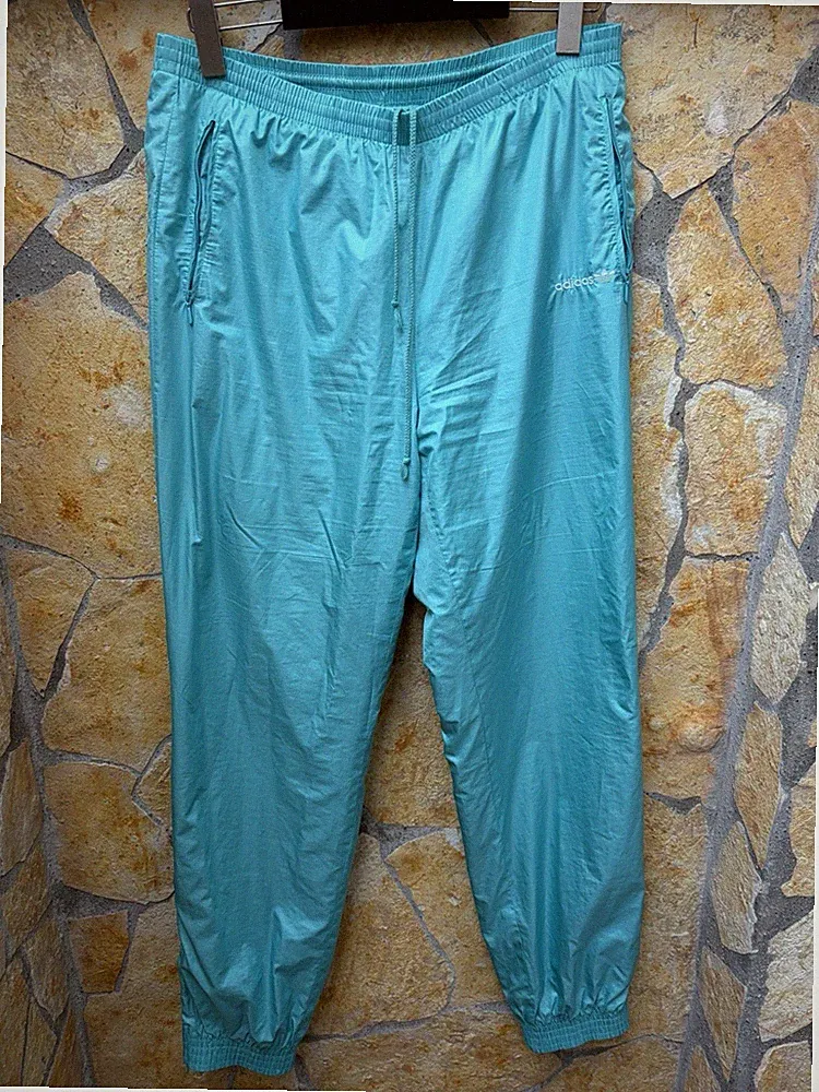 Adidas Jogginghose Vintage 90s Track Pants Retro Türkis gefüttert